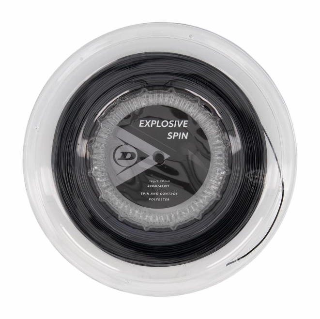 Cordge De Tennis Dunlop Explosive Spin 16G Black 1.30mm/200m 3 Cordge De Tennis Dunlop Explosive Spin 16G Black 1.30mm/200m