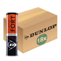 Balles De Tennis Dunlop Fort Clay Court 4-Tin (Boîte De 18x4) 2020