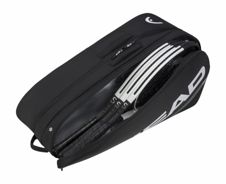 Sac De Tennis HEAD Tour Racquet Bag 9R Black White 5 Sac De Tennis HEAD Tour Racquet Bag 9R Black White – Image 3
