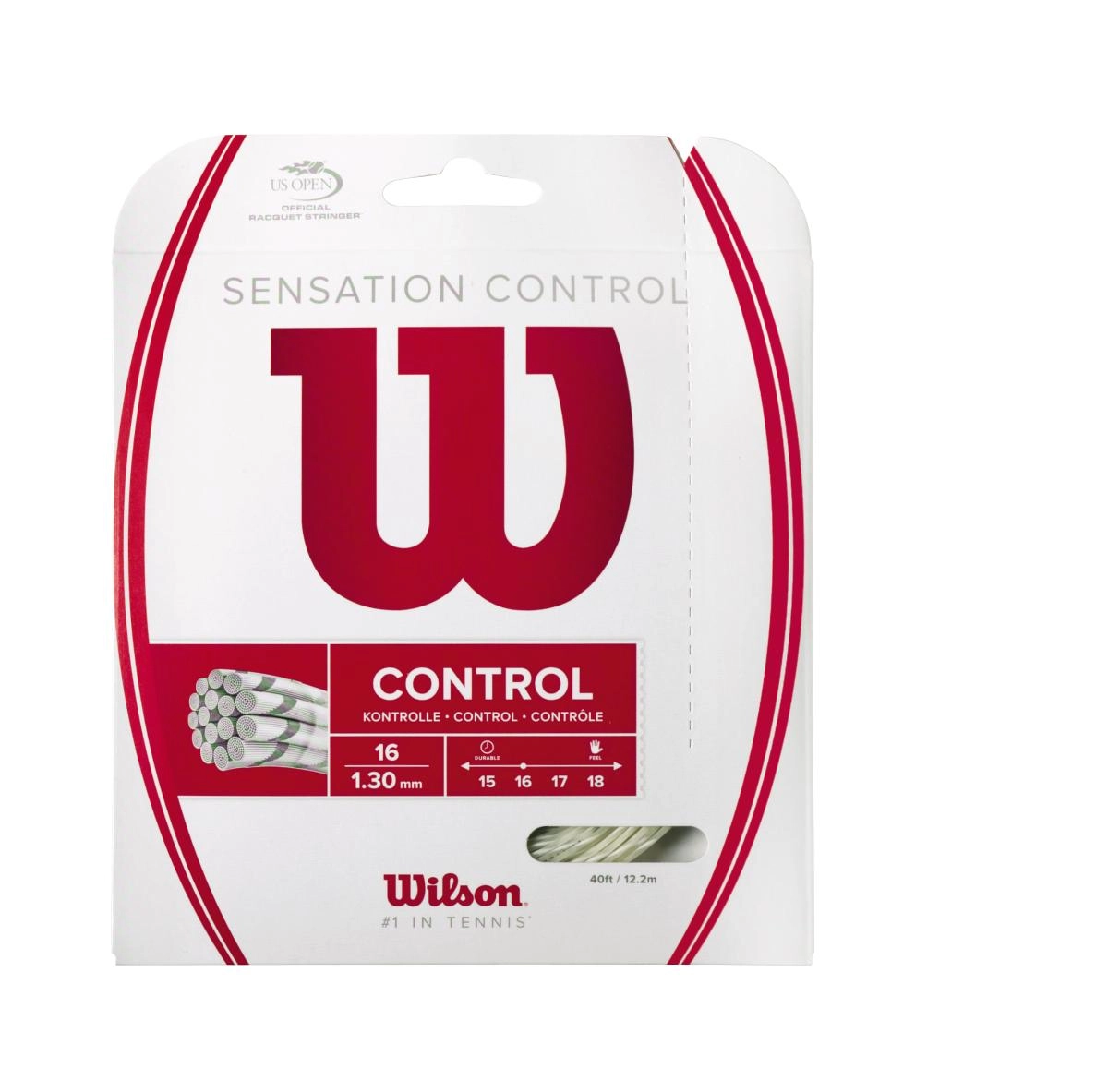Cordage De Tennis Wilson Sensation Control 16 Natural 1,3mm/12m 3 Cordage De Tennis Wilson Sensation Control 16 Natural 1,3mm/12m